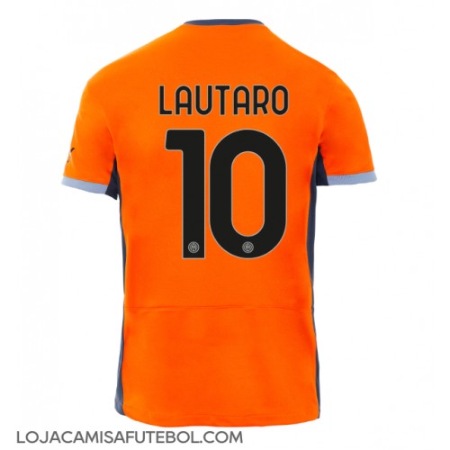 Camisa de Futebol Inter Milan Lautaro Martinez #10 Equipamento Alternativo 2023-24 Manga Curta